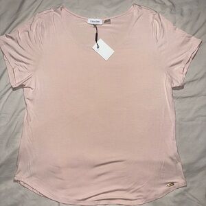 NWT. Calvin Klein Women's Pink Top Size XL
